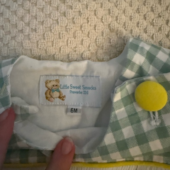 Kids Golf-Themed Masters Romper Smocked Green - Picture 5 of 5